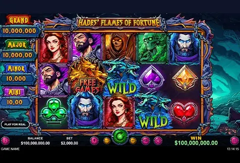 Hades Flames of Fortune game board