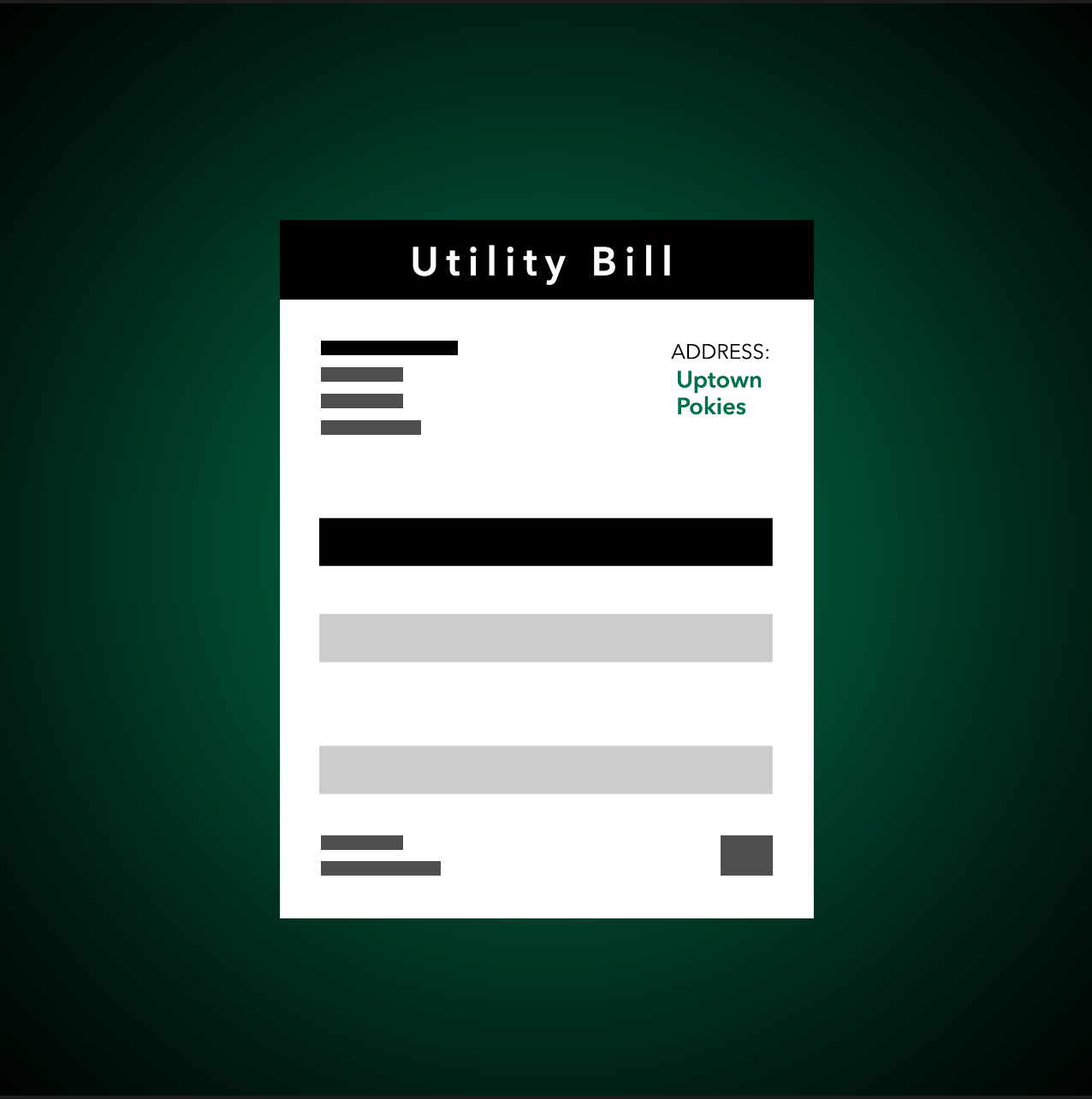picture of utility bill
